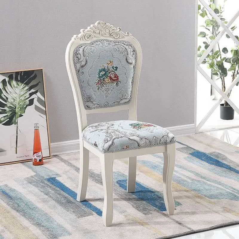 Bild 4: Esszimmerstuhl im europäischen Stil, Hocker, Rückenlehne, weiche Tasche, Esstisch, Stoff, Zuhause