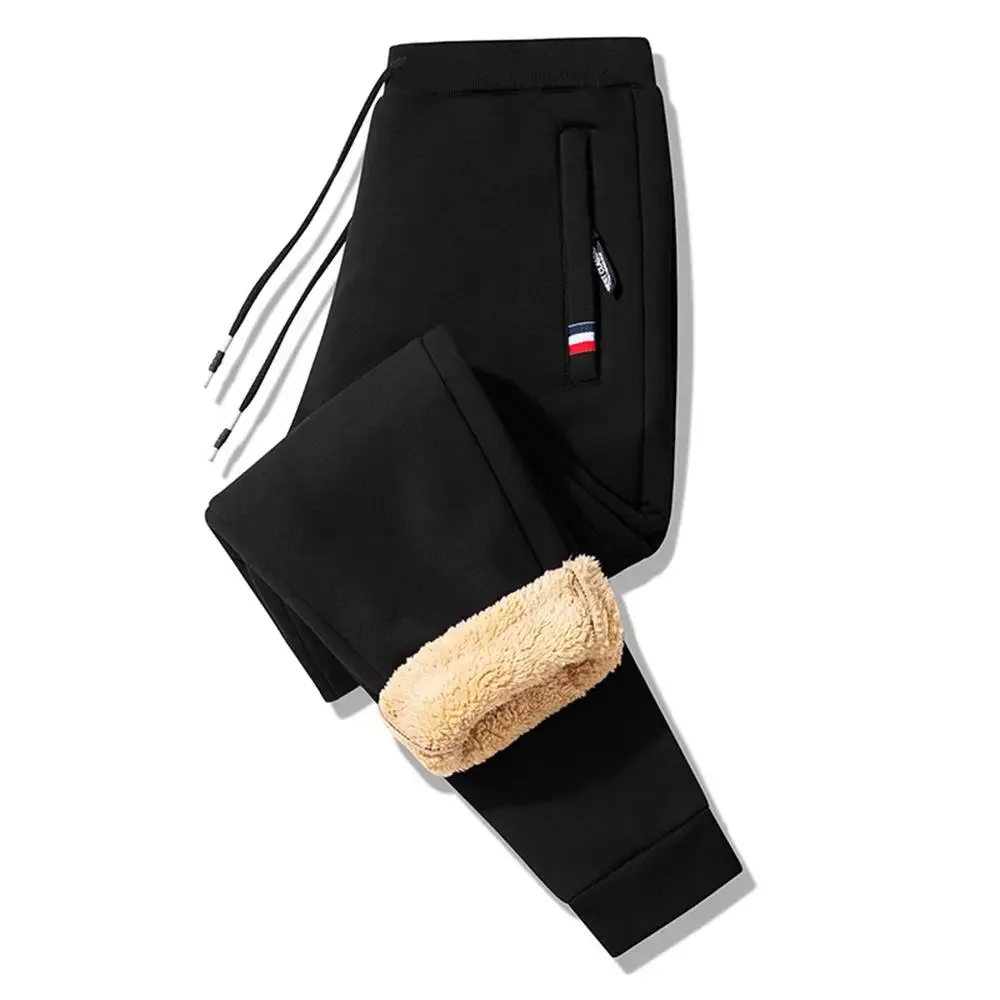 

Men's Winter Lambswool Warm Durable Thermal Trousers with Drawstring for Fitness Jogging Sweatpants