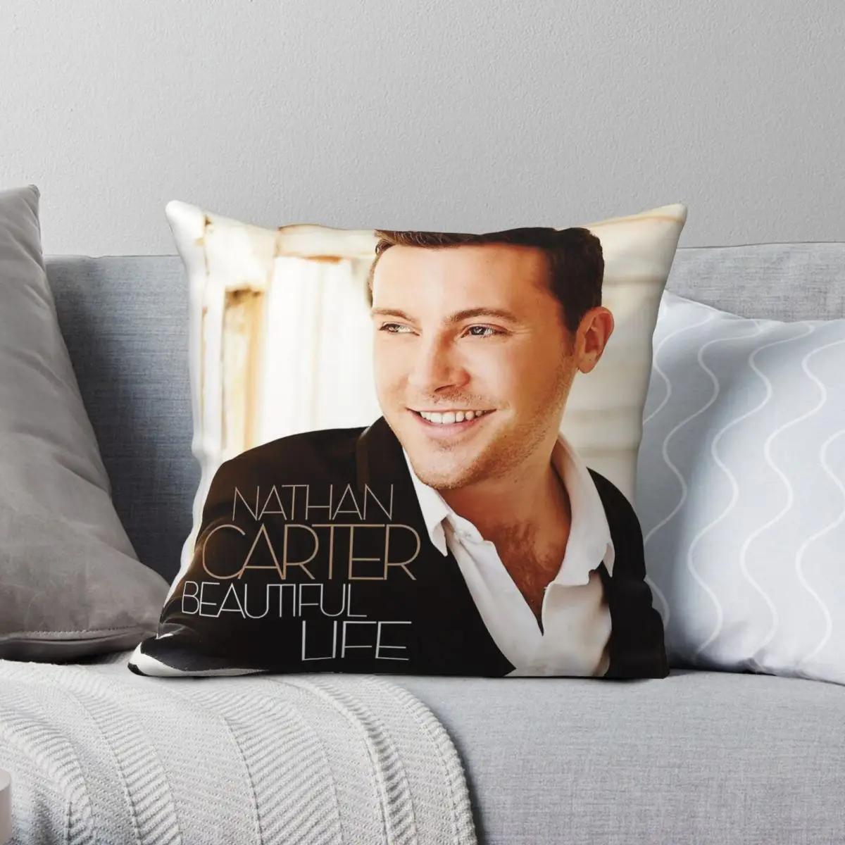 ناثان كارتر وسيم الناس ساحة المخدة البوليستر الكتان المخملية المطبوعة البريدي كسوة وسائد للزينة وسادة السرير بالجملة
