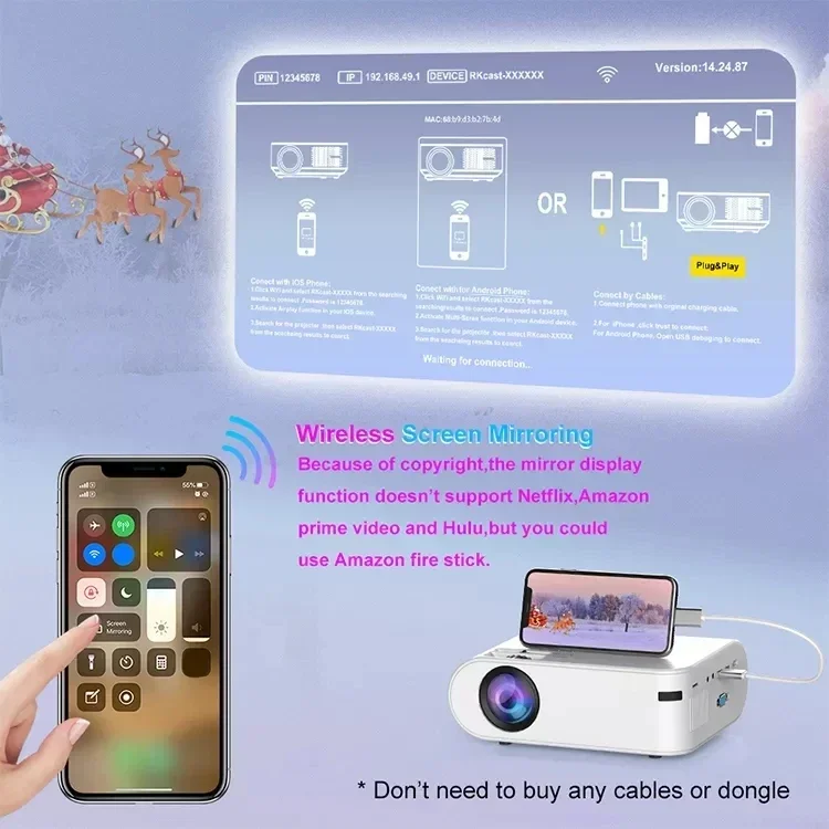Лидер продаж, 4000 люмен, Miracast, WIFI, HD светодиодный ЖК-дисплей, мини-портативный видеопроектор, Android, дополнительные проекторы для домашнего кинотеатра
