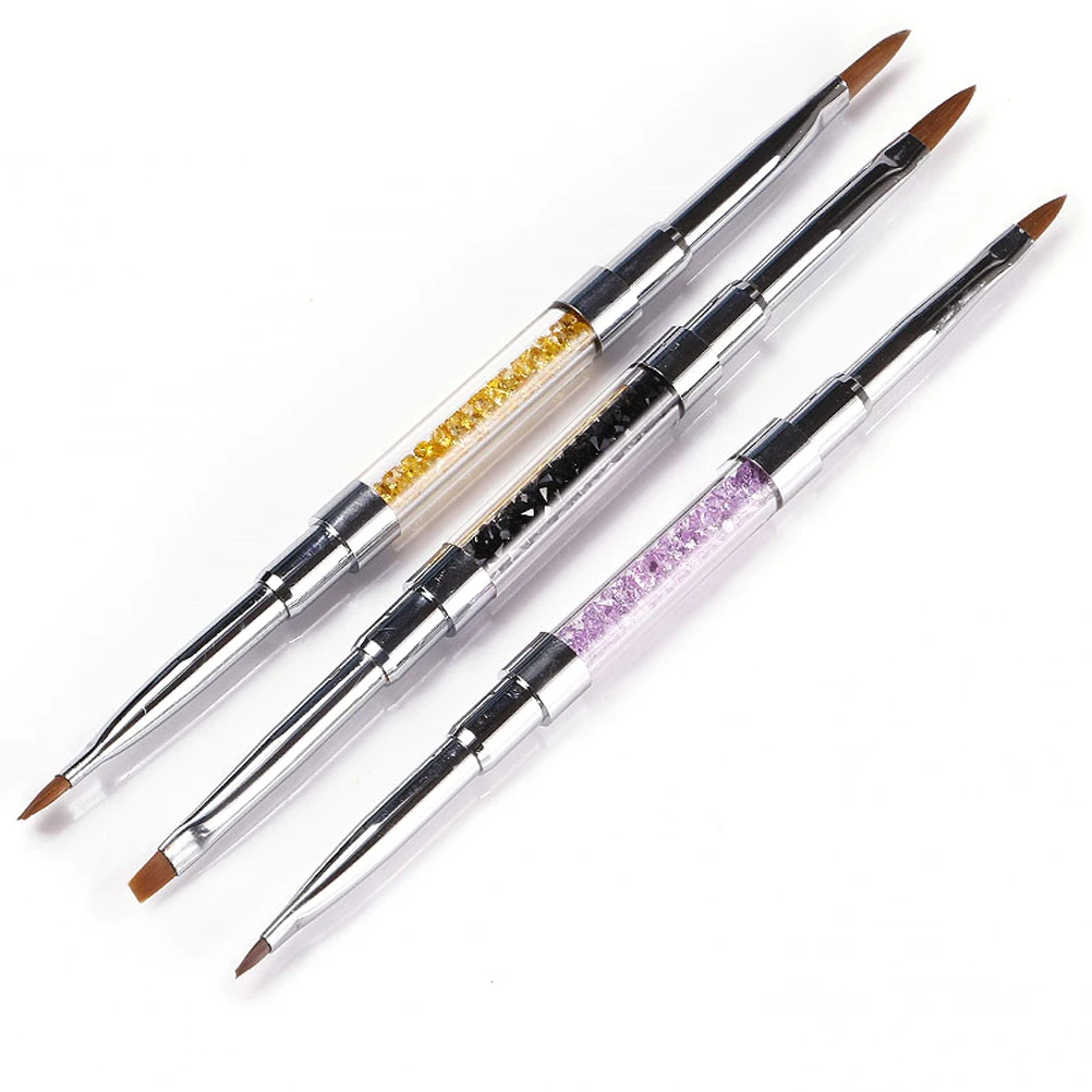 Stylo d'art à double extrémité pour vernis Gel, bricolage, manucure, faux pointe, brosse de construction, brosse à ongles en Gel, outils d'art des ongles