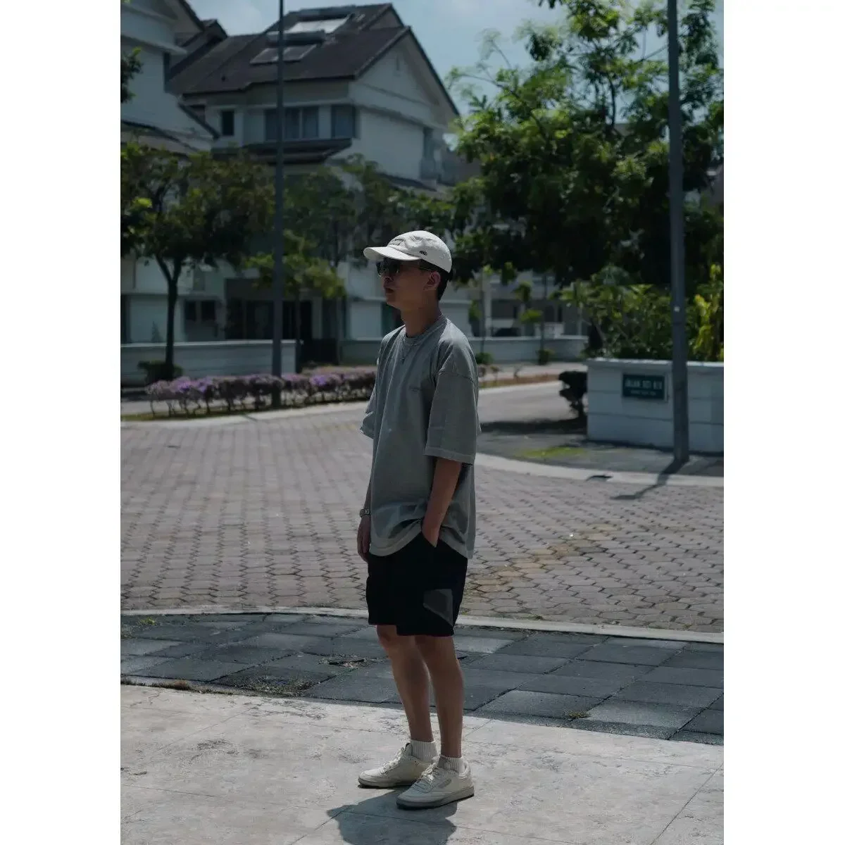 Heavy snowflake embroidery washed and old loose round neck Japanese short-sleeved T-shirt NBHD