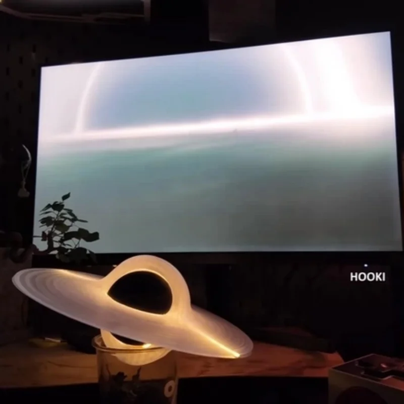 Blackhole Night Light Creative Universe Space Decor Lamp Interstellar Movie Themed Desktop Ornament For Home Bedroom Office