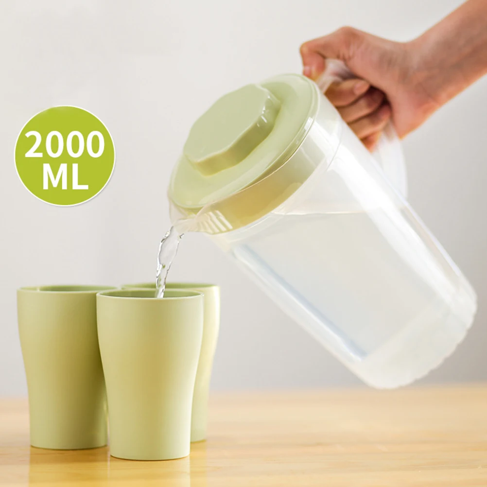 

Cooling Water Bottle Large Capacity Cold Water Jug Pitchers Lid Home Juices Drink PP Plastic Storage Easy Clean