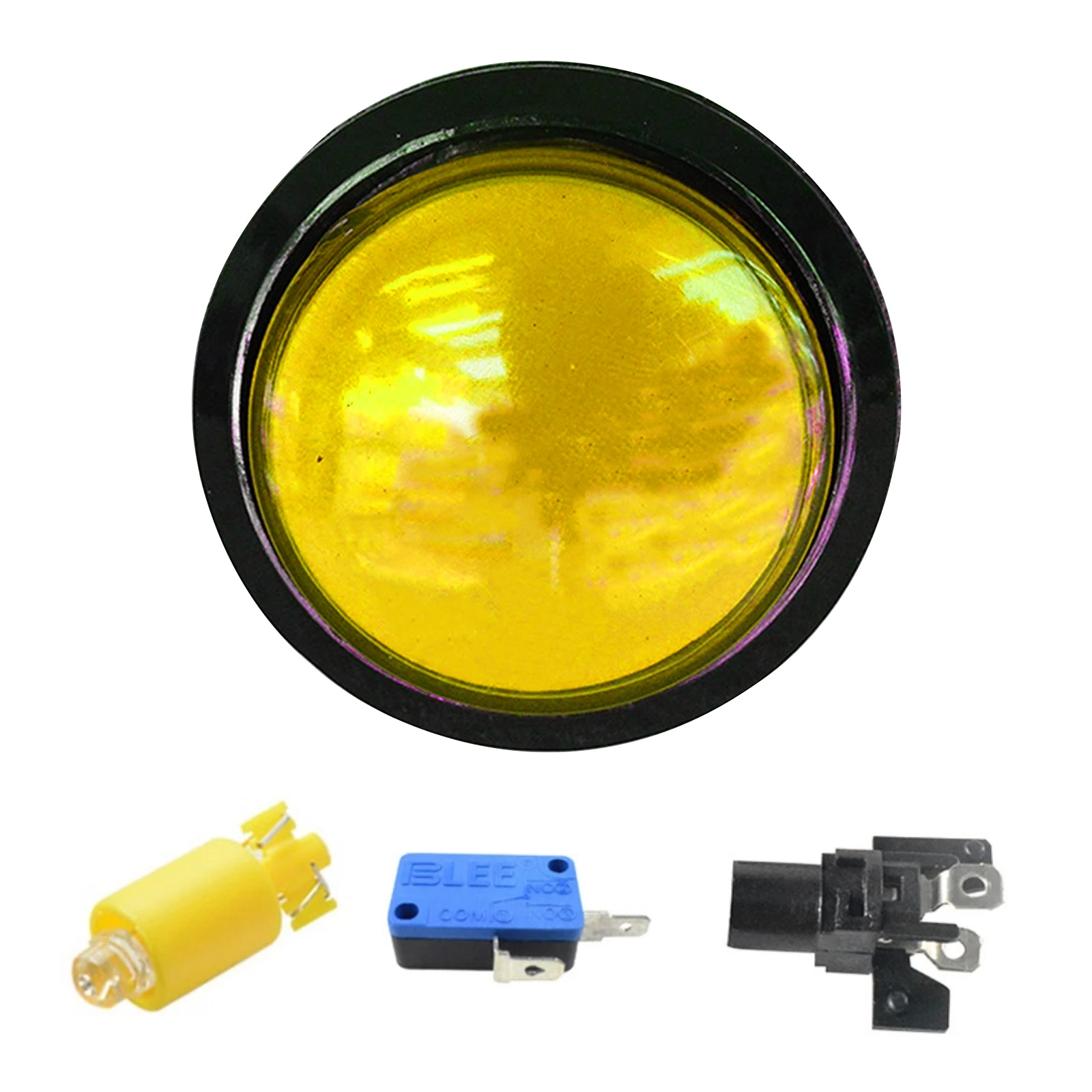 1 szt. Przycisk kopułkowy 45mm podświetlane przyciski zręcznościowe Led 12V przycisk zasilania przełącznik przycisk z mikroprzełącznikiem 5 kolorów