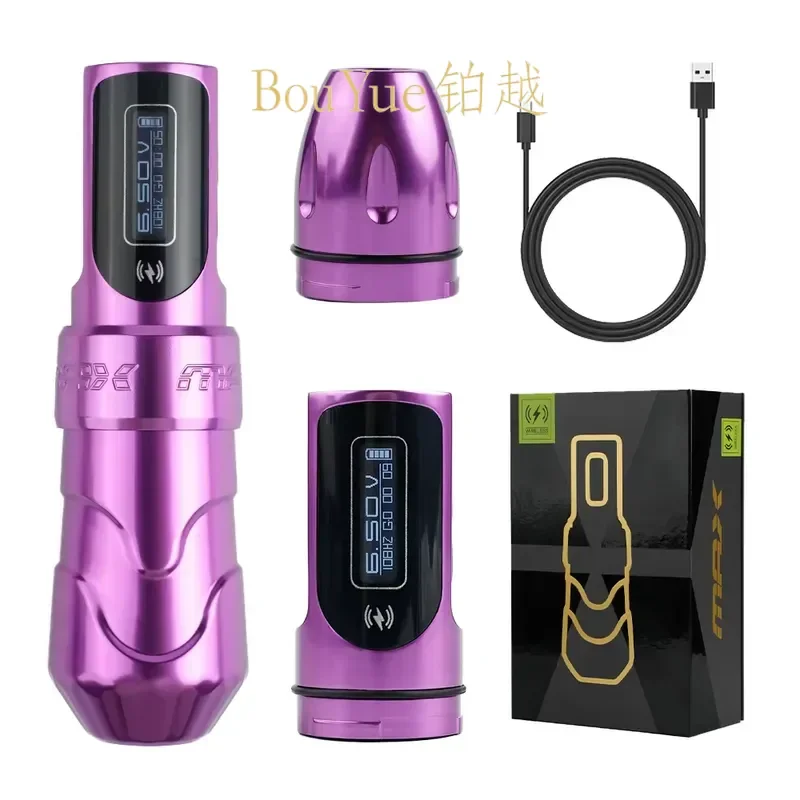 Wireless Tattoo Pen Machine Adjustable Stroke Permanent Makeup Device 2000mAh Battery Rotary Tattoo Gun Kit for Artists