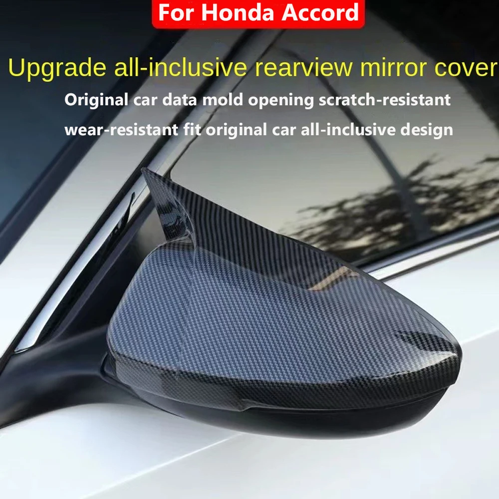 

1set For Honda Accord 10th 2018 2019 Rearview Mirror Cover Cap Trim Side Wing Mirror Cover Car Replacement External Decor Parts