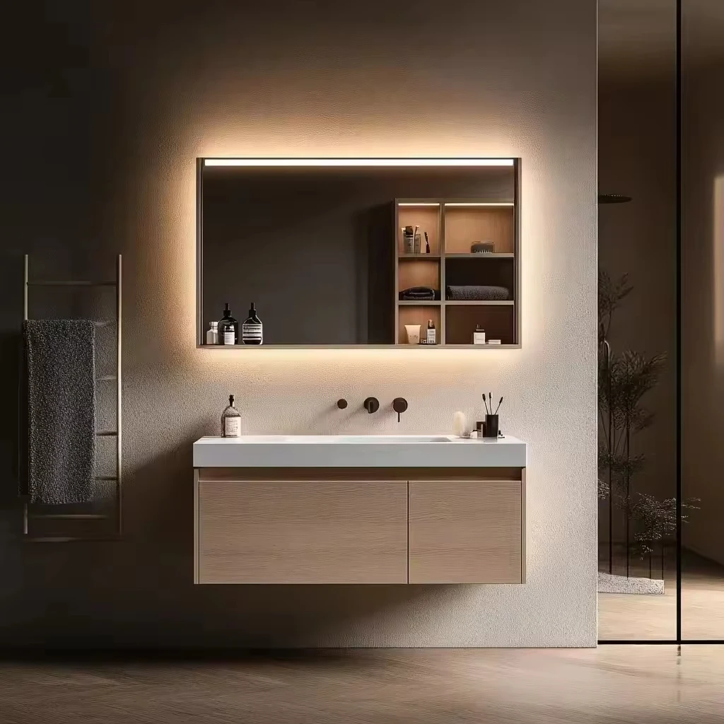 

/Wall-mounted Bathroom Cabinet 36 Inches American Bathroom Vanity Set Toilet Furniture Bath Cabinet With Mirror and Basin