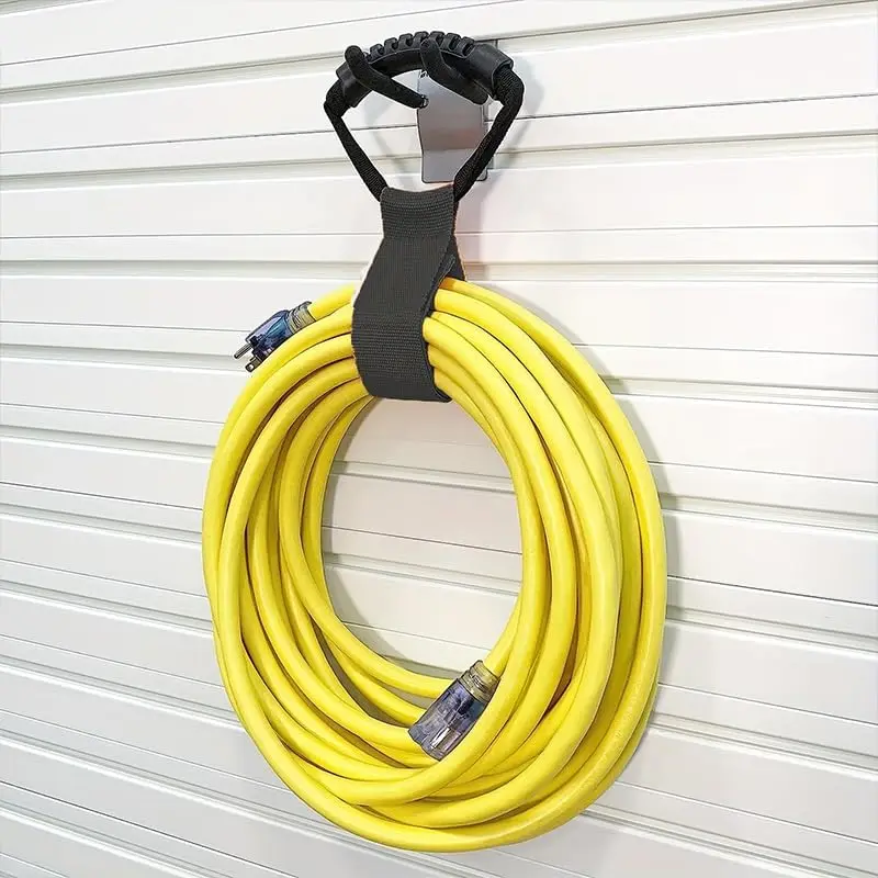 Storage Strap Heavy-Duty Hook and Loop Cord Carrying Strap, Hanger, and Organizer with Handle for Pool Hoses Garden Hoses Cables