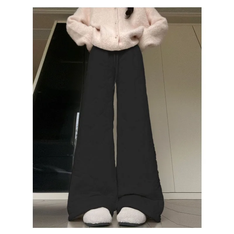 Wintersamt verdickte winddichte und warme Oberbekleidung Skifahren lässige gerade Beinhose mit weitem Bein