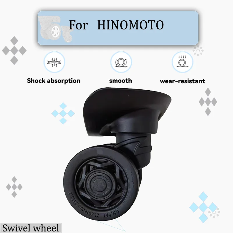 For HINOMOTO GTIV50 Heavy Duty Silent Swivel Casters Accessories 300 lbs Load Capacity Anti-Slip Wear-Resistant