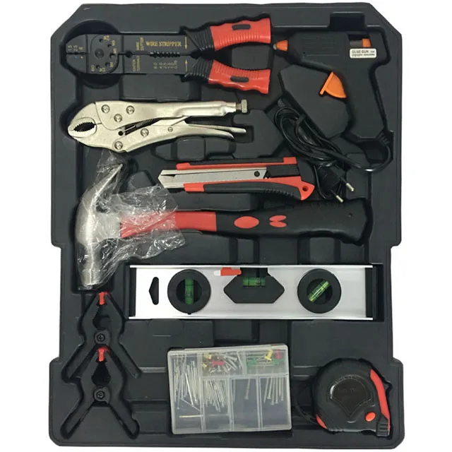 High Quality 186pcs Trolley Tool Set Tool Kit with Socket Wrench Household Hand Tool Set