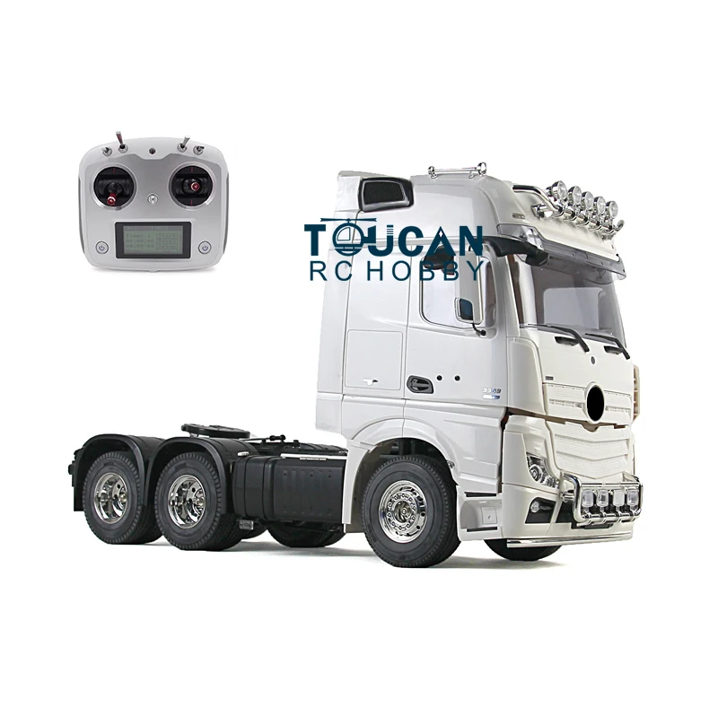 TOUCAN 3Axles Highline 1/14 RC Tractor Truck Remote Control Construction Vehicles Outdoor Cars Toys Gift Trailer DIY KIT Model