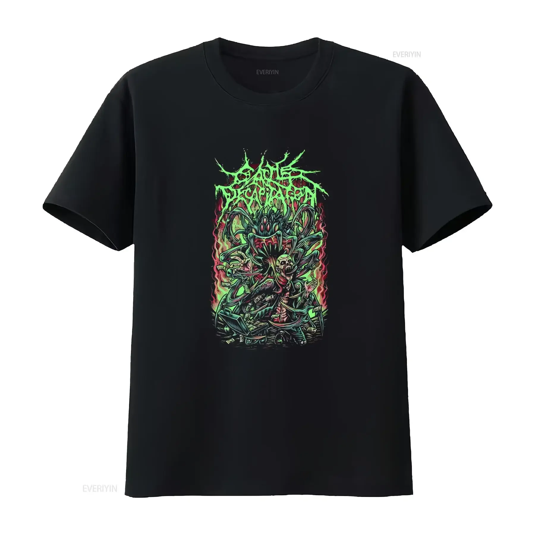 CATTLE DECAPITATION Lost Profits T Shirt Bold Eye Catching Design for Metal Fans vintage Washed Slightly fashion