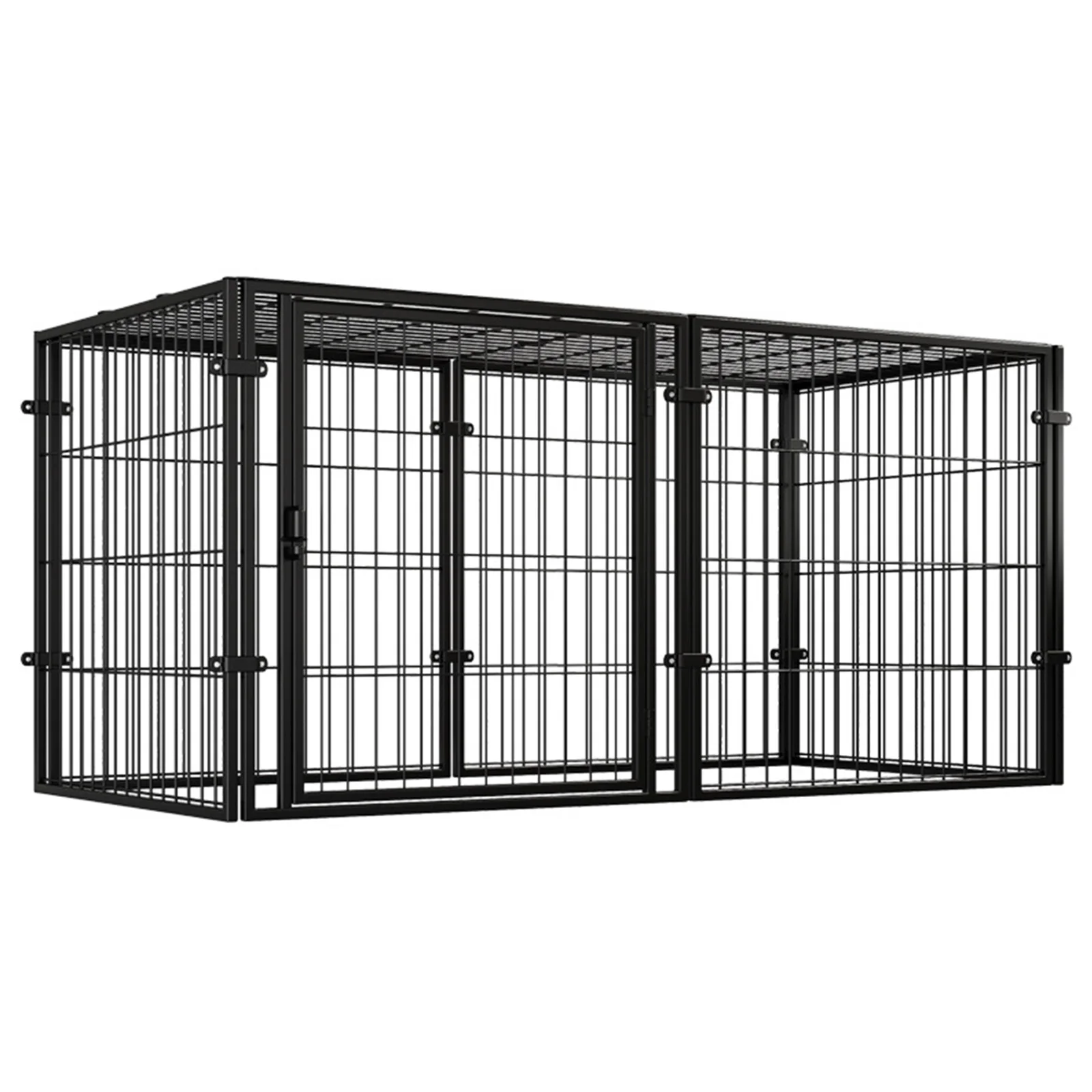 

48 Inch Kennel Cage Easy Assemble Heavy Duty Wire Dog Crates with Door Dogs Cage Kennel Metal Grid for Puppy Cat Rabbit Ferret