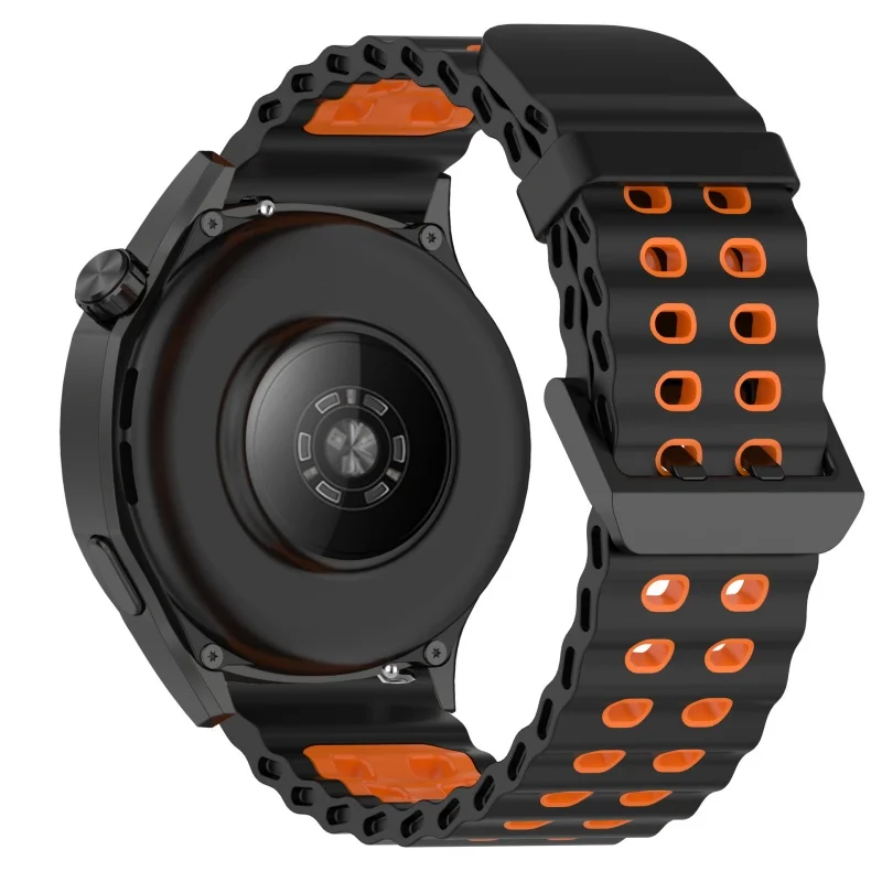 22 mm Ocean-Silikonband für Amazfit Bip Max Sports, zweifarbiges Armband für Amazfit Bip Max, Ersatzzubehör, Correa – Detail 22