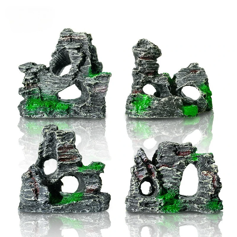 

Resin Simulation Mountain Stone Fish Tank Statue Aquarium Landscape Ornaments Aquarium Decor Micro Landscape Fairy Garden