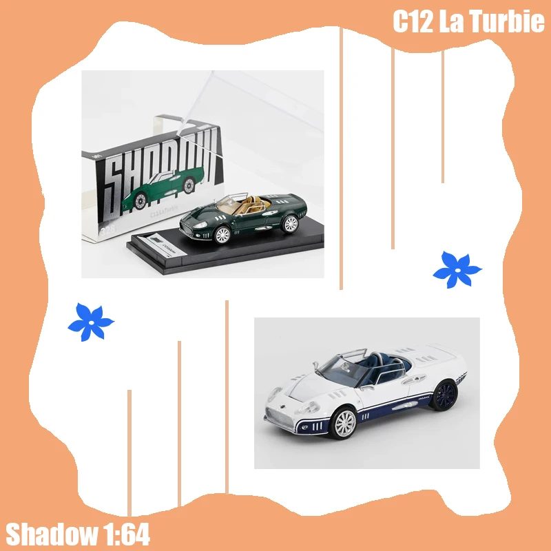 

SHADOW Diecast 1:64 Scale C12 La Turbie Alloy Car Model Static Collection Decorated Holiday Gifts Toys