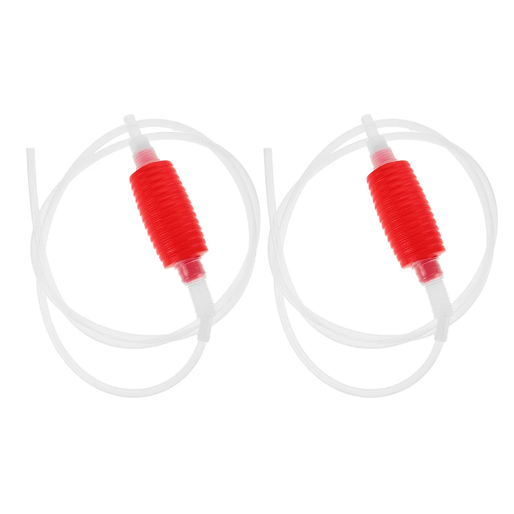 

2Pcs Car Siphoning Pump Oil Fuel Manual Fluid Transfer Pump Water Suction Hose Tool Fuel Siphon Siphon Tube