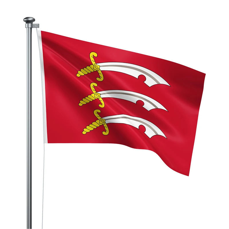 Gaslight Gatekeep Girlboss 5' x 3' Essex England Flag Banner Polyester with Brass Grommets 150cm x 90cm