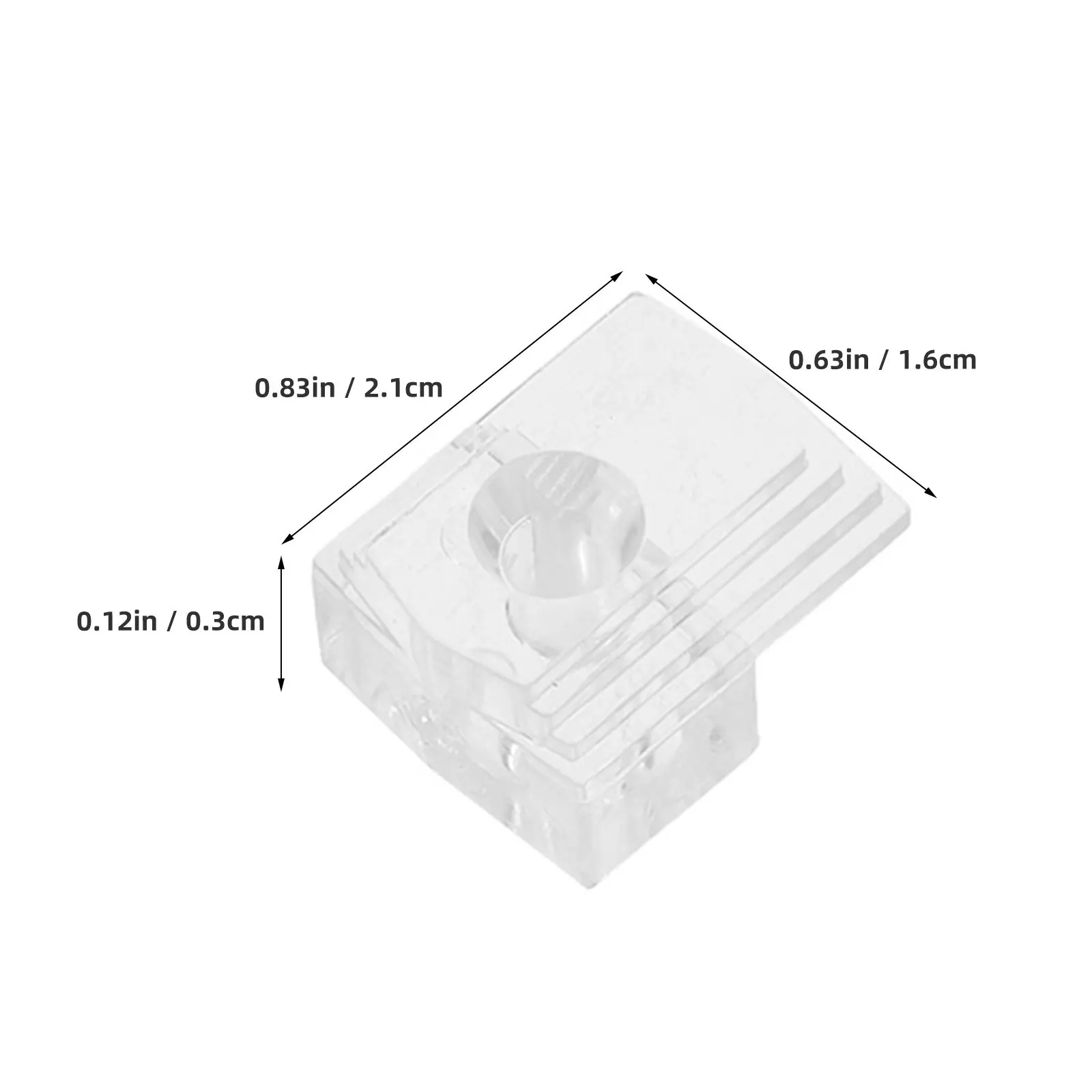 50Sets Clear Mirror Holder Clips Transparent Glass Clips Clamps for Frameless Mirror Fixings Cabinet Wall Anchors Installation