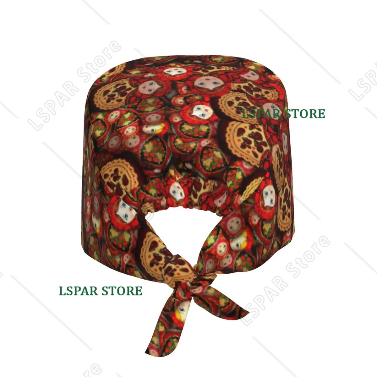 Custom Russia Matryoshka Doll Medical Staff Scrubs Hat Russian Folk Art Babushka Pattern Doctor Nursing Surgical Cap Scrub Caps