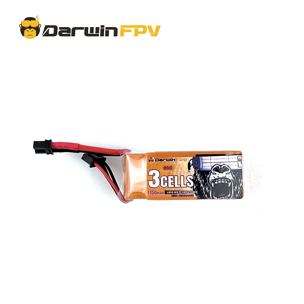 DarwinFPV Lipo Battery 3S 1150mAh 11.4V 60C Battery  Quadcopter Long Range  FPV Drone Batteries