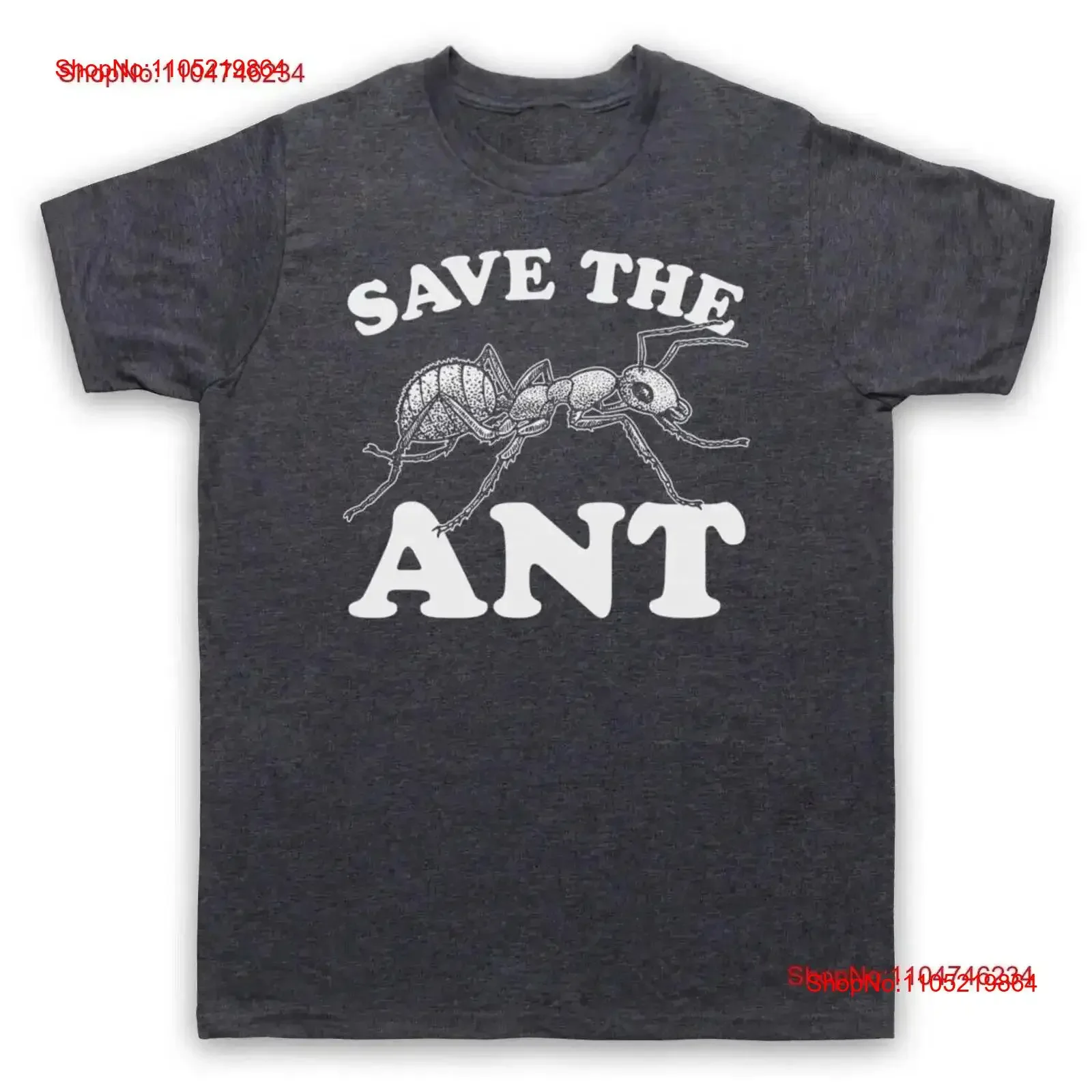 

SAVE THE ANT ANIMAL RIGHTS PROTEST SLOGAN FUNNY PARODY MENS WOMENS T SHIRT vintage Washed Casual Breathable vintage Washed
