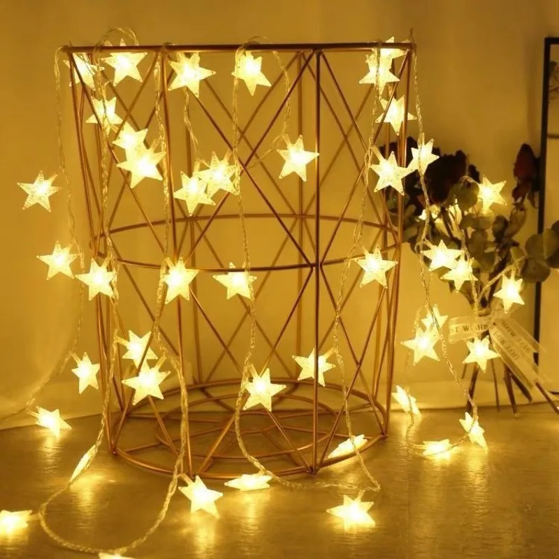 LED String Lights Outdoor Star Chain Lights Garland Bulb Fairy Lights Party Home Wedding Garden Christmas Decoration for Home