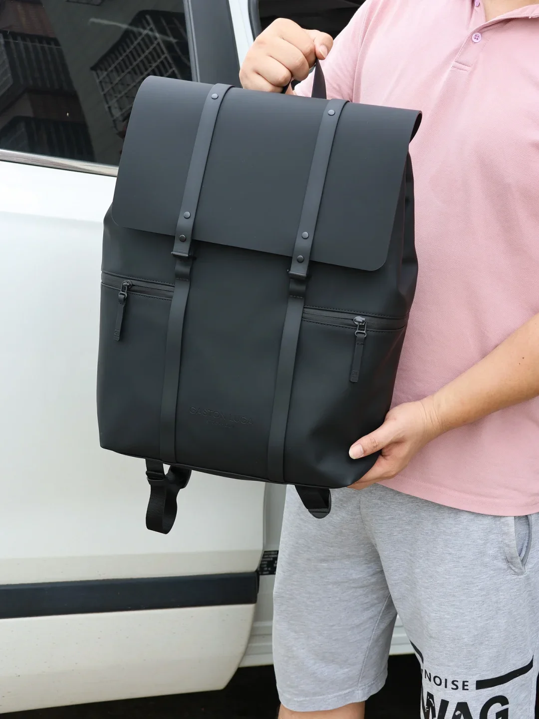 Gaston Luga ex Borsa da viaggio casual Bapa in pelle grande Capaci per studenti e giovani adulti impermeabile