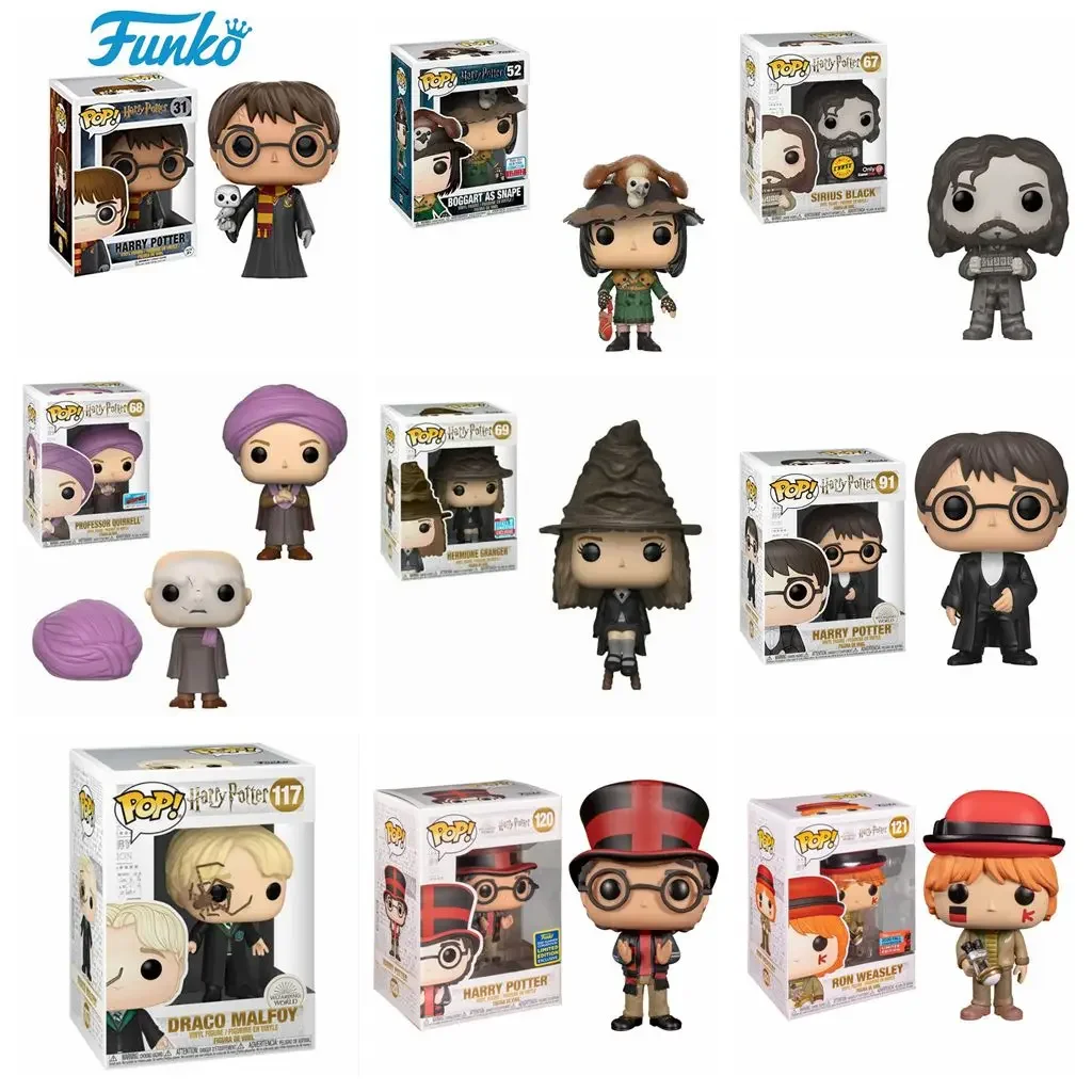 FUNKO POP Harried Hedwig Sirius Black Dobby Snape Voldemort Luna RON Potter Hermione Malfoy Toy Figure Collection Model Toys