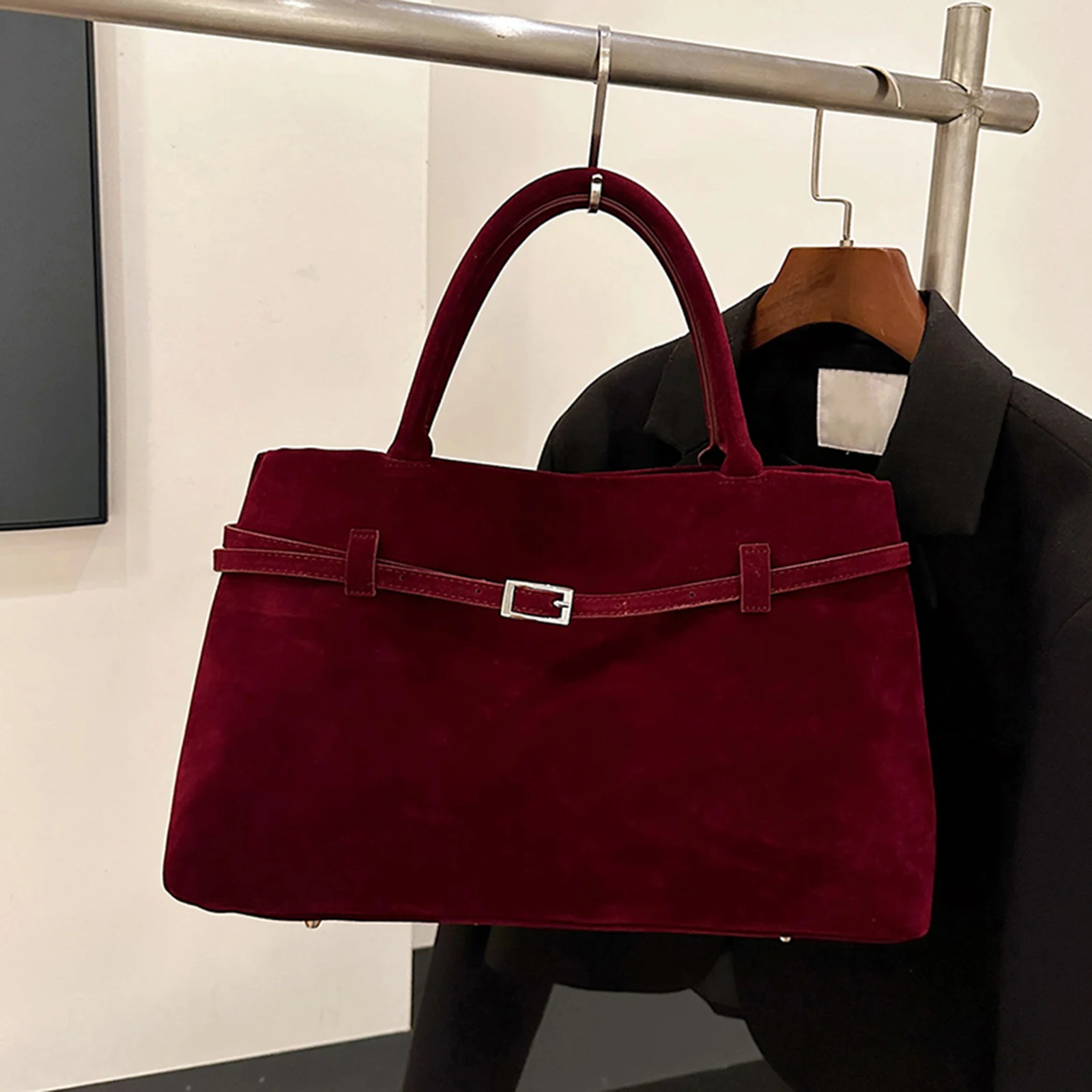 

Frosted Tote Bag Large Capacity Versatile Tote Handbag Casual Matte Shoulder Bag Travel Date Work Handbag