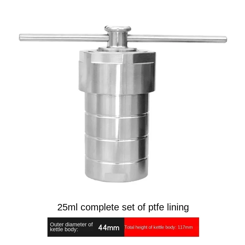 Hydrothermal Synthesis Reactor Tetrafluoroethylene Lining Laboratory High less Crystallization Solubilization