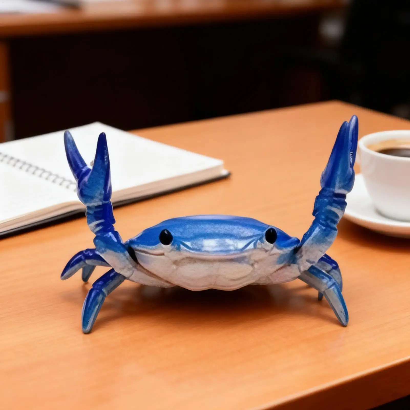 Funny Crab Desktop Pen Holder Creative Cute Crab Pen Holder Weightlifting Crabs Penholder Bracket Storage Rack Stationery