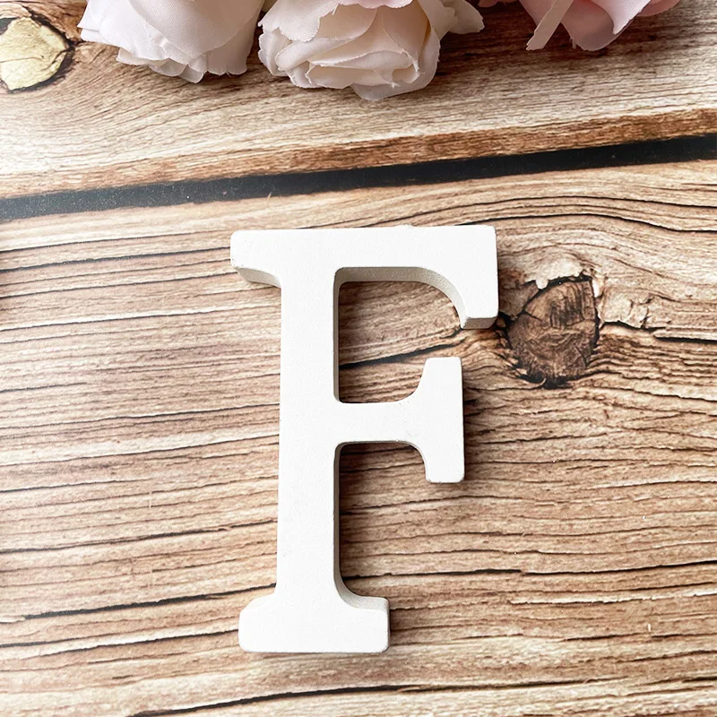 Weiße DIY-Hauptstadt-Holzbuchstaben-Dekore für Zuhause, Wand, Party, Basteln, Bildung, Projekte, Herstellung von Zubehör, personalisiertes Namensdesign – Detail 7