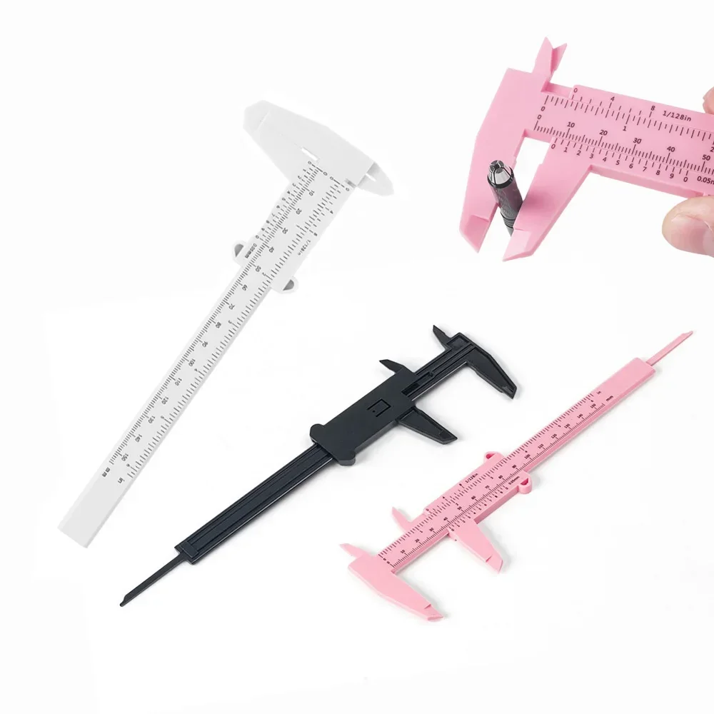 

0-150mm double scale plastic vernier caliper paper Play measuring student caliper mini measuring tool