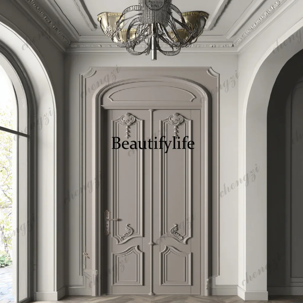 Y136 Z183 Customization Wood Composite Carved Door Finished With Unique Design And Fancy Patterns Painted Wooden Door Made In Ch