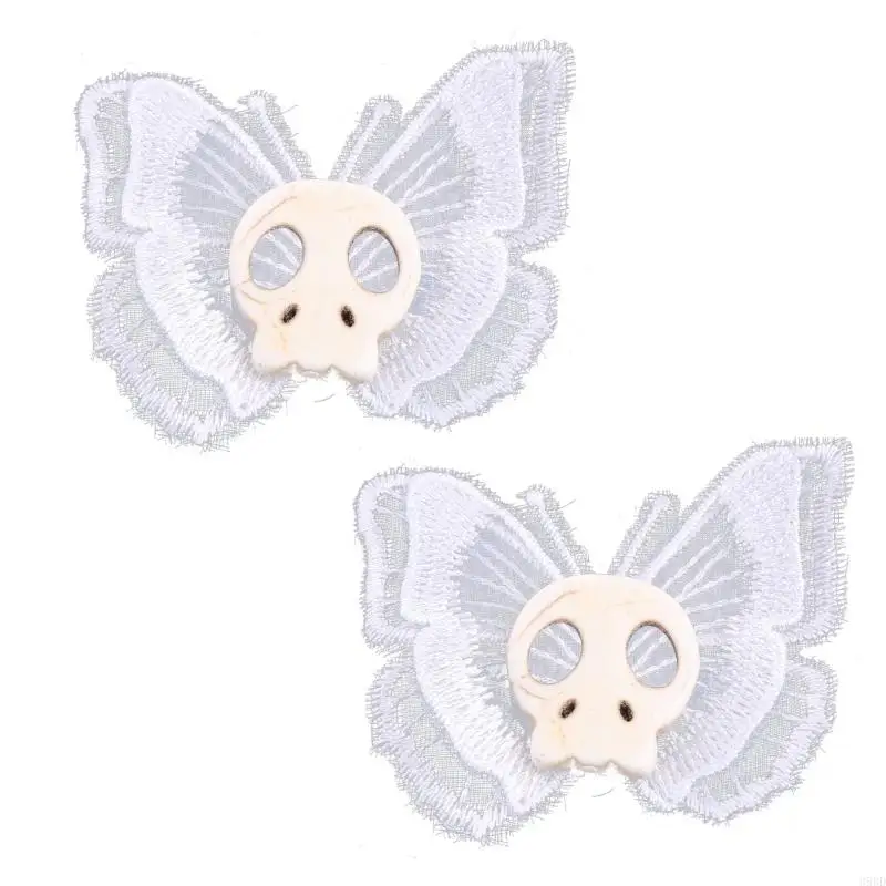652F Neuheit Haarnadeln Elastisches Stirnband für Schmetterling Skelett Haar Seile Frauen Pferdeschwanz Halter für Mädchen Haar – Detail 1