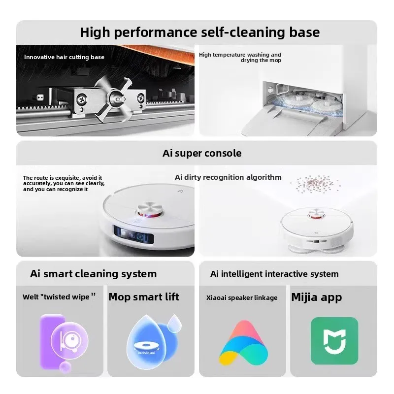 Xiaomi Mi 로봇 진공 M30 Pro 올인원 스윕 걸레 엉킴 방지 스마트 청소