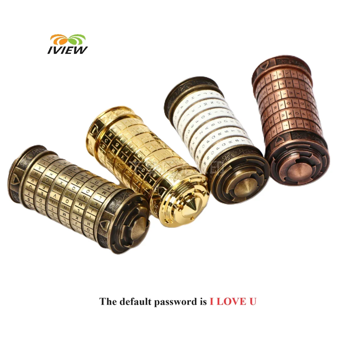 Code Toys Metal Cryptex Locks Da Vinci Educational Toys Valentine'S Day Gift Wedding Gifts Mother'S Day Letter Password Escape