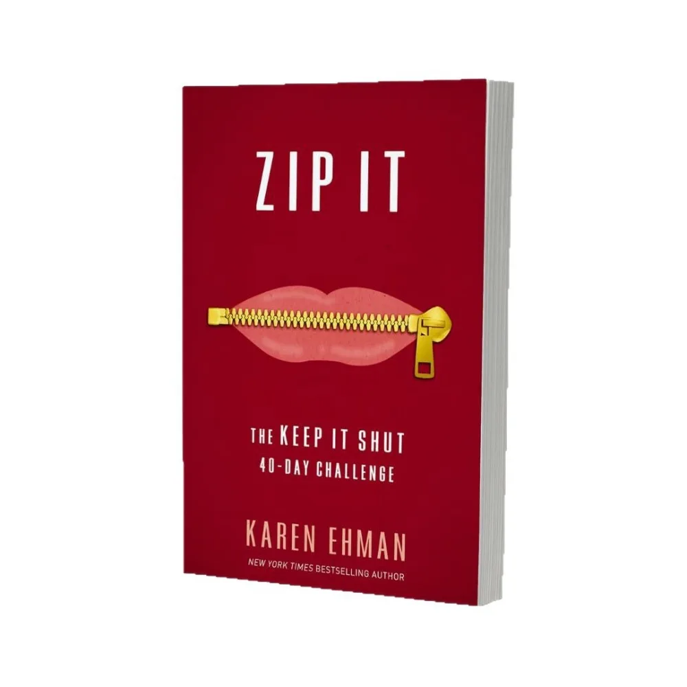 Zip It English Paperback Karen Ehman 40-Day Challenge Communication Skills Emotional Control Self Improvement Book