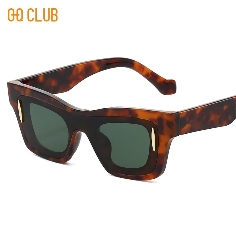 

O-Q CLUB модные женские квадратные солнцезащитные очки оттенка UV400 ретро заклепки двойной цвет мужские солнцезащитные очки мужские солнцезащитные очки женские очки мужские