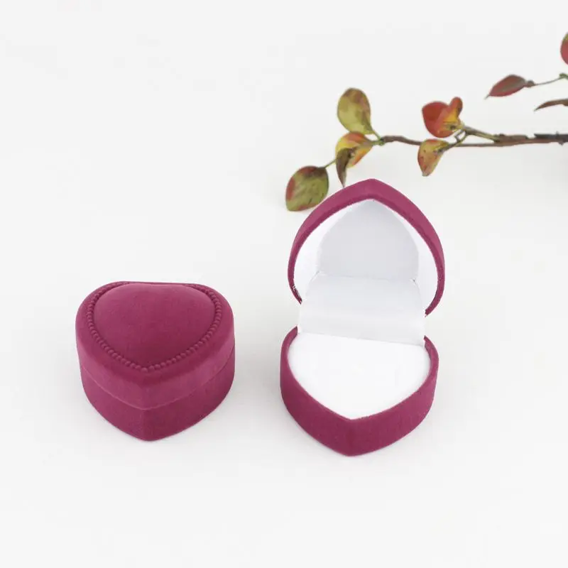 New Velvet Double Ring Box for Engagement