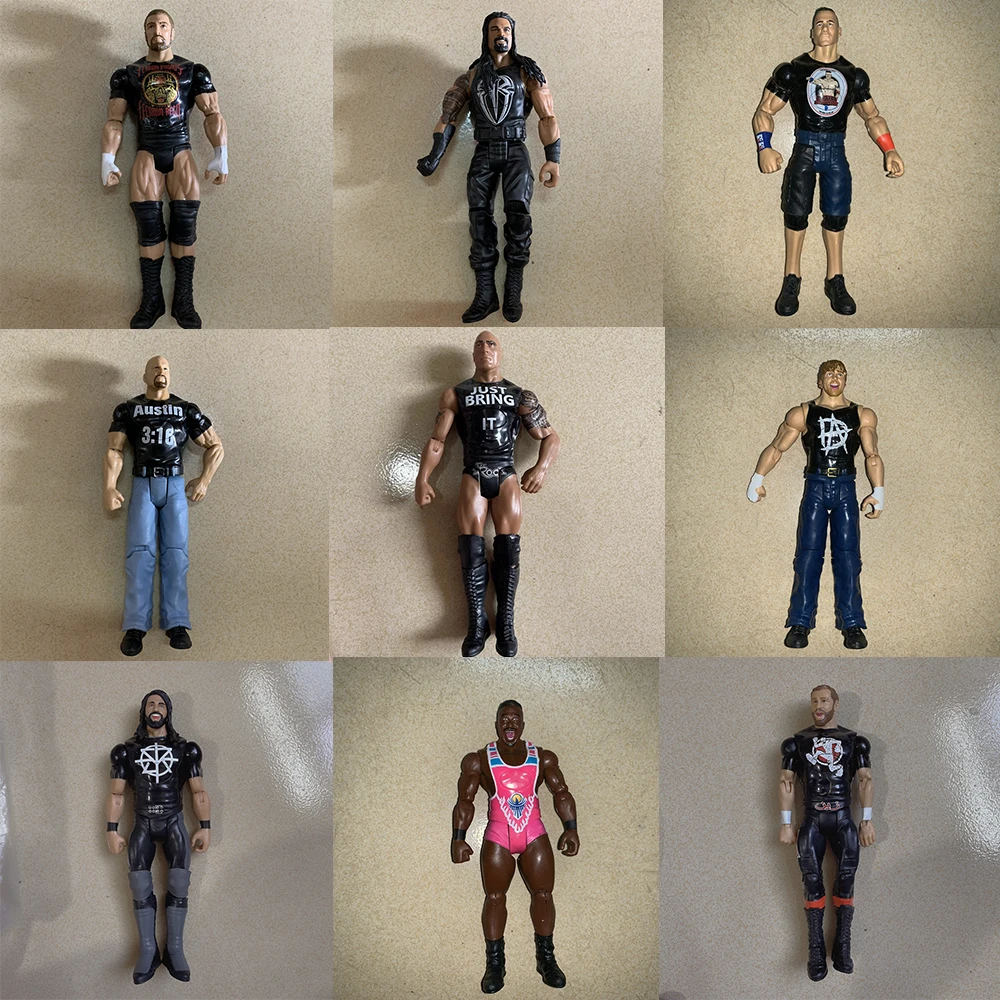 

WWE AEW WWE John Cena Steve Austin Dwayne Johnson Roman Reigns Action Figure Wrestling Figure Display Collection Festival Gift