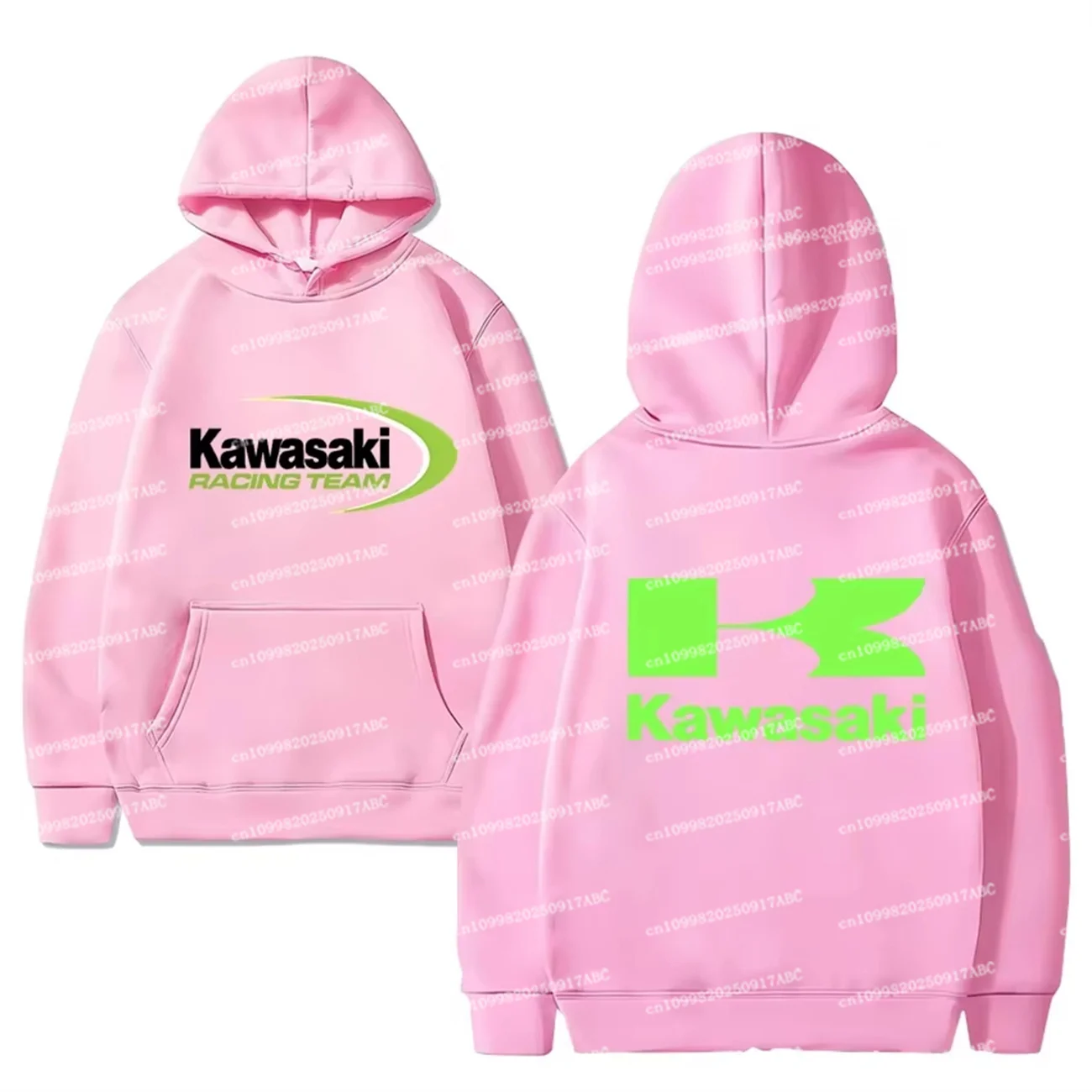 (كاواساكي) كاواساكي هوديي نينجا فريق السباق شعار الرجال هوديي Y2K الربيع والخريف موضة ملابس رياضية رجالية المرأة هوديي #5