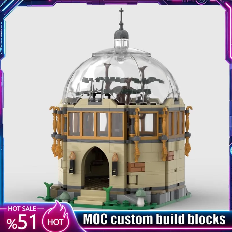 535 Parts Magic Castle Scene Herbology Tower Architecture MOC Model Building Blocks DIY Assembly Educational Toy Birthday Gifts