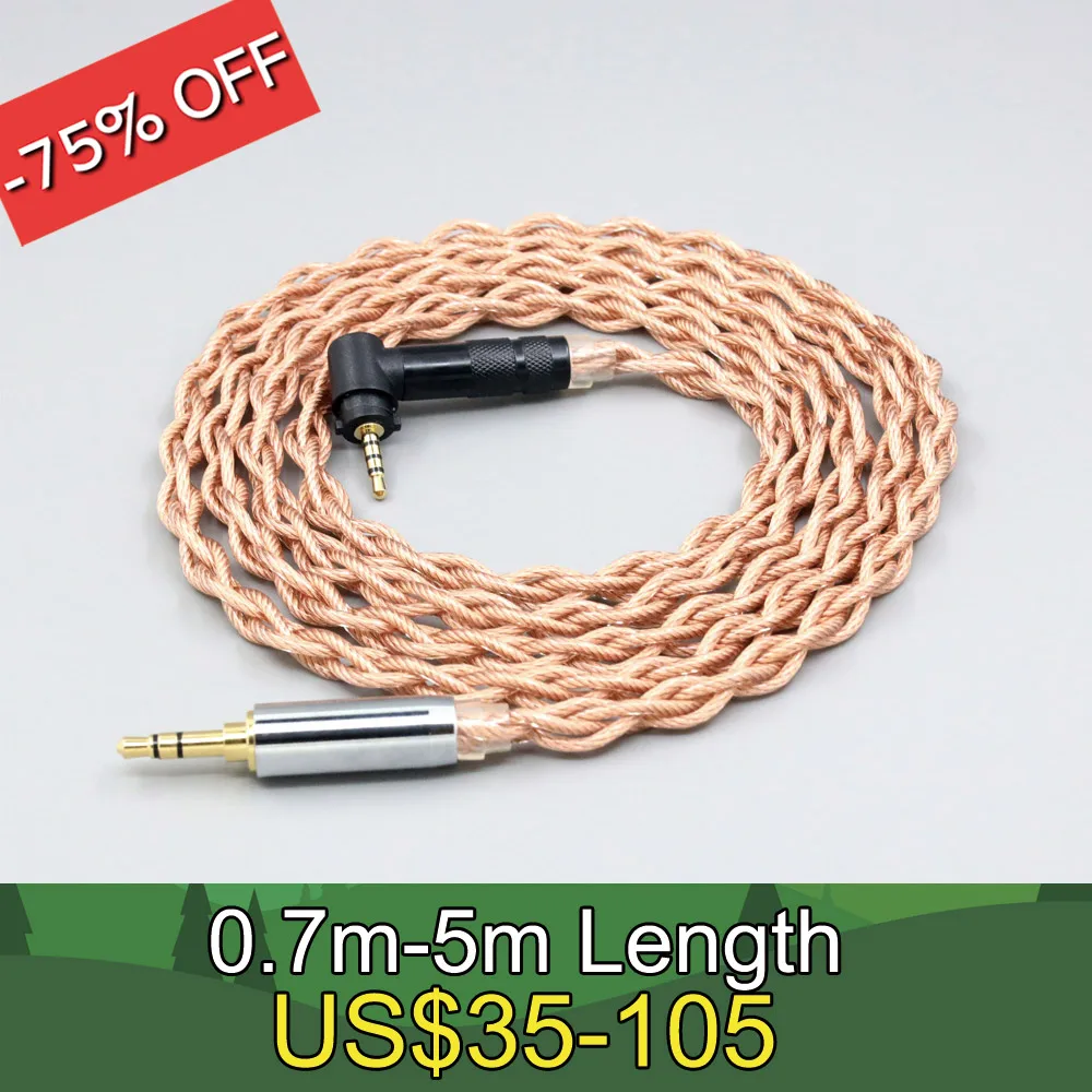 Graphene 7N OCC Shielding Coaxial Mixed Earphone Cable For Fostex T50RP 50TH Anniversary RP Stereo Headphone LN008490