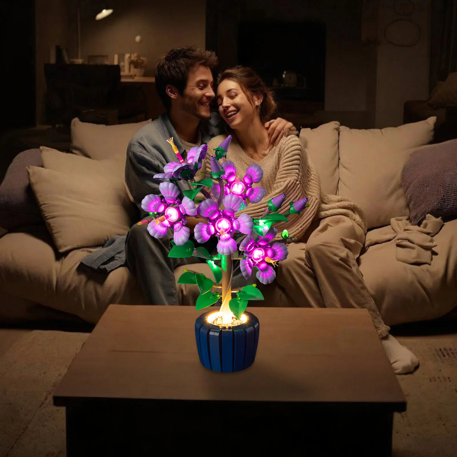 Ensemble d'éclairage LED adapté aux blocs de construction LEGO Hibiscus 10372, jouets de lampe à monter soi-même (modèle non inclus)