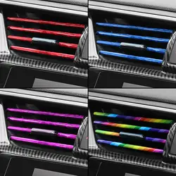 10 Pieces Car-styling Chrome Styling Moulding Car Air Vent Trim Strip Air Conditioner Outlet Grille Decoration U Shape