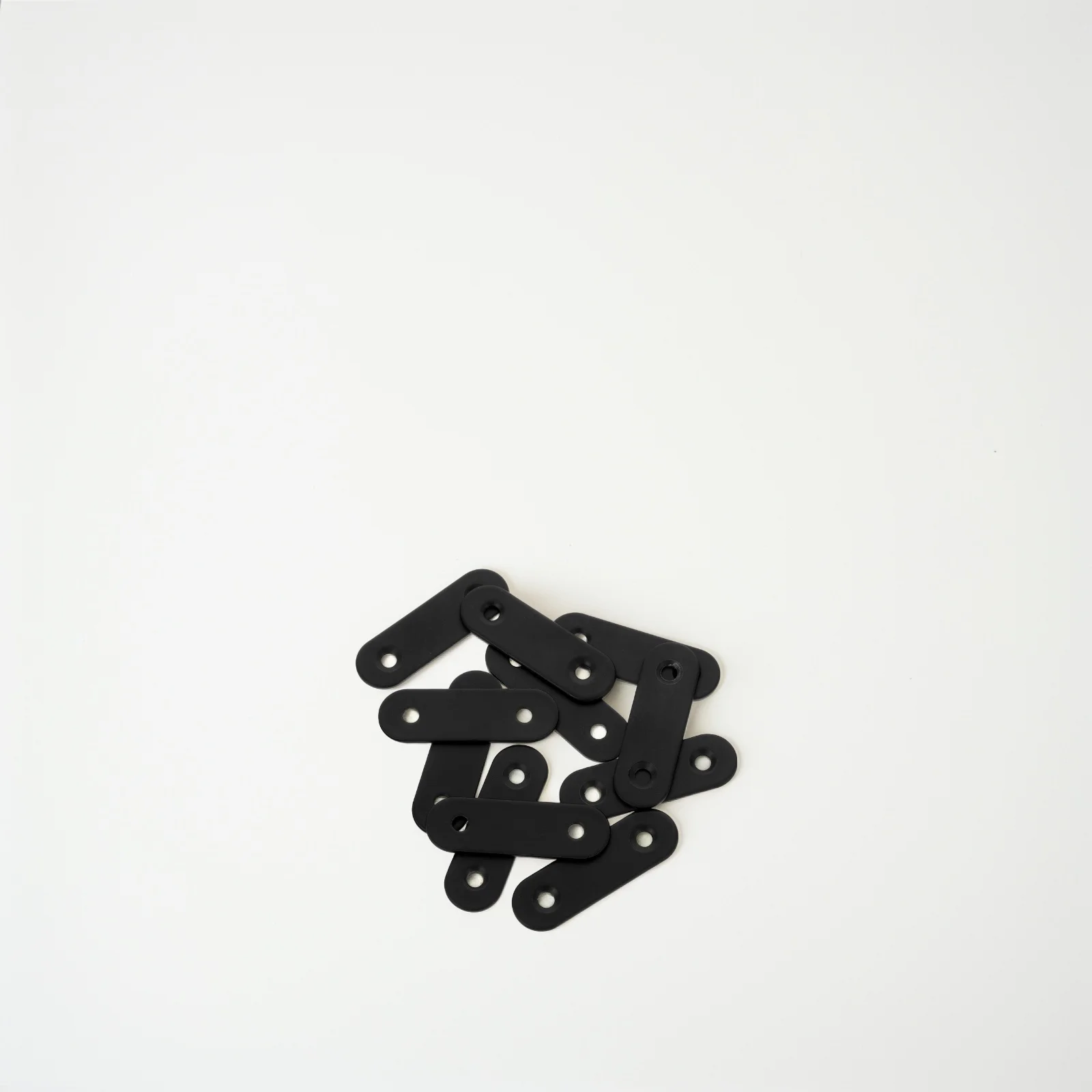 

12pcs Stainless Steel Corner Brackets Black Fixing 50x16x2 0mm Connecting Plate Shelf Supports Wall Mount